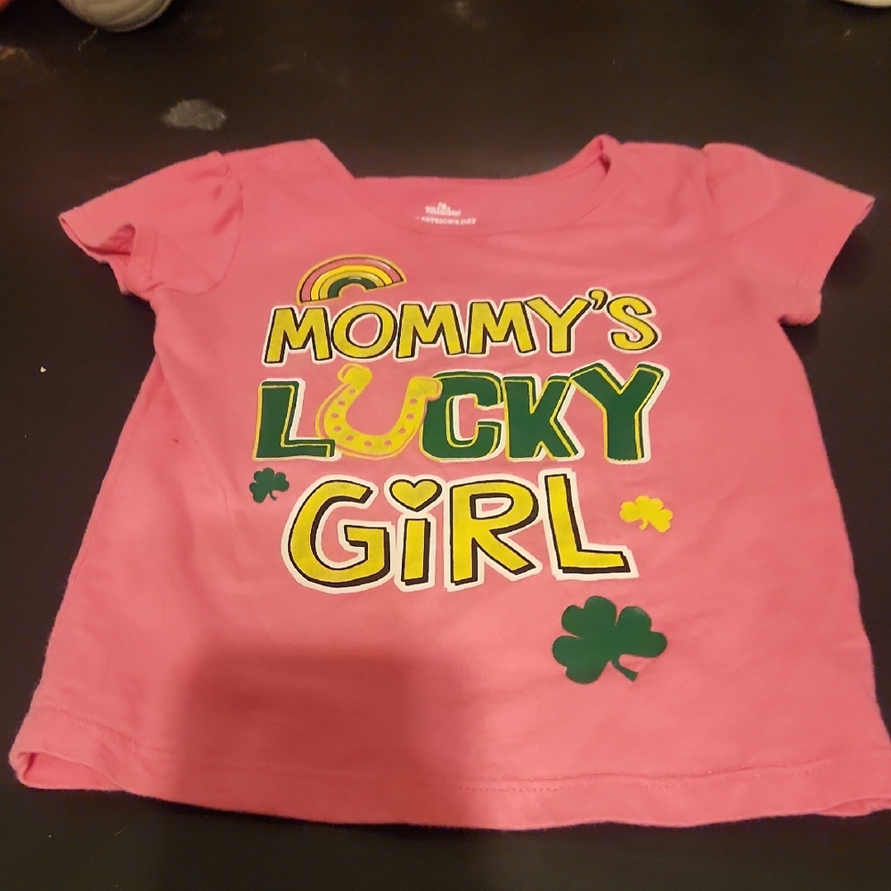 Pink 2T St. Patrick's Day Graphic Kids T-Shirt